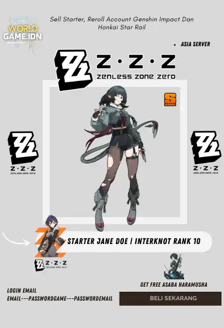 [Asia] Starter Jane Doe | Belle Mc Interknot Rank 4-10